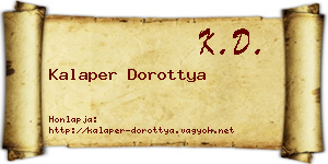 Kalaper Dorottya névjegykártya