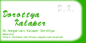 dorottya kalaper business card